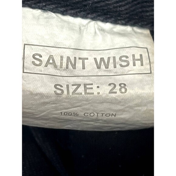 Saint Wish Cropped Cut Off Jean Shorts Black Size 28 Frayed Hem Closet Staple - Picture 8 of 10